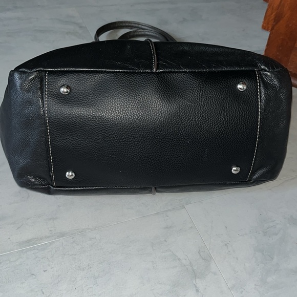 Bordelaise by HOBO shoulder bag Platinum handles/black genuine leather Hobo bag - Picture 12 of 15